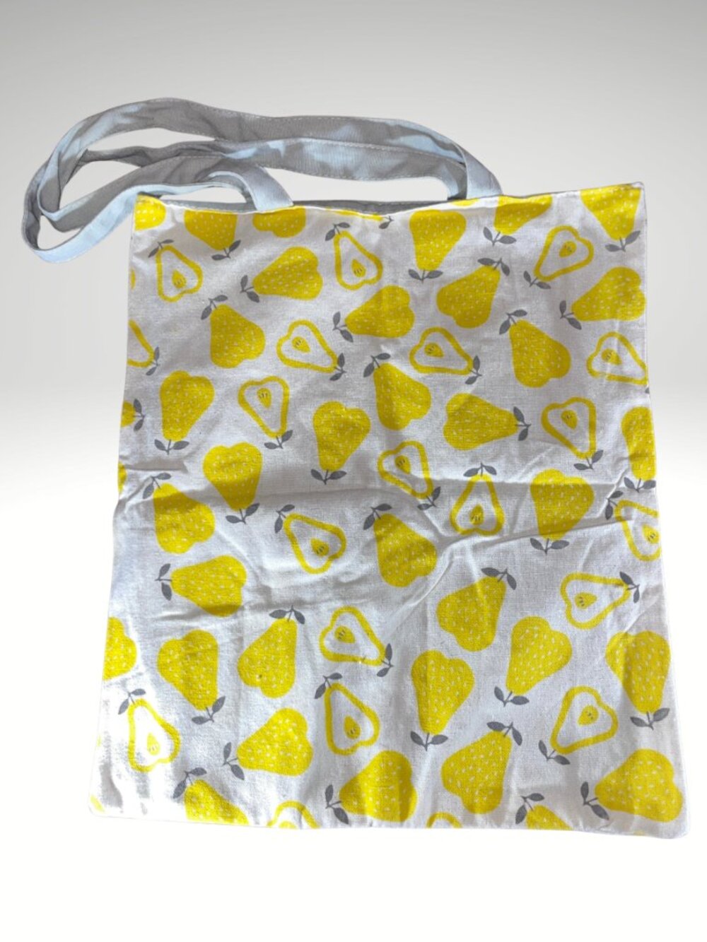 Reversible Pear Print Cotton Canvas Tote Bag New (SKU: 14W)